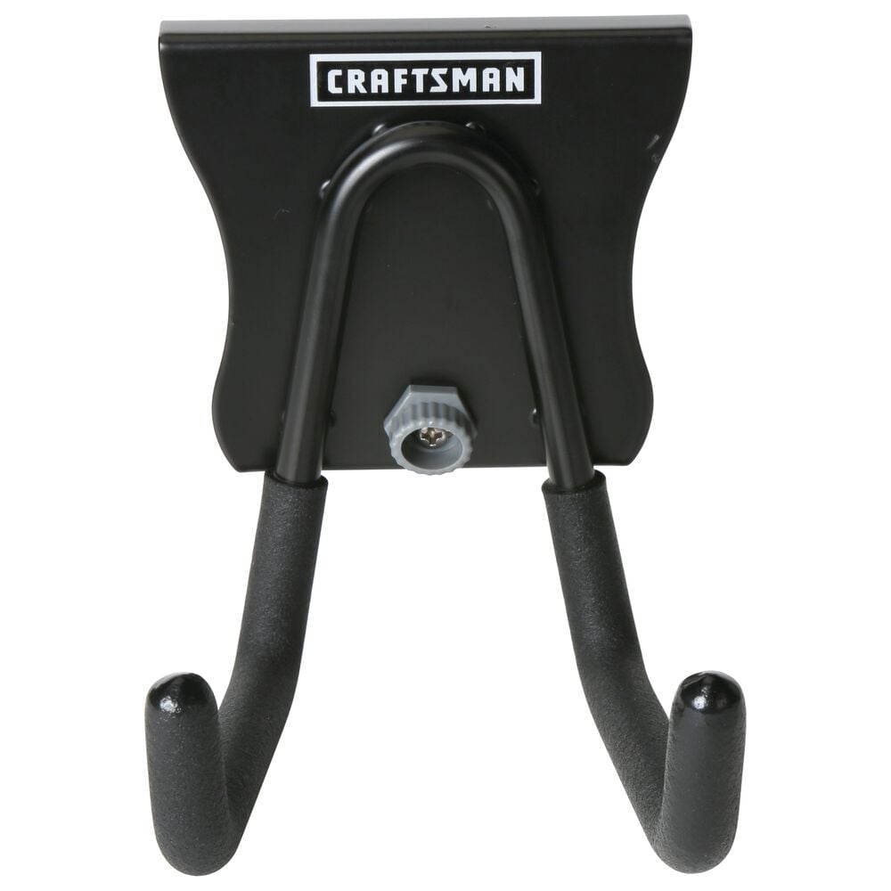 Front view photo of Craftsman double hook wall mount, black, SKU CMST82607VT.