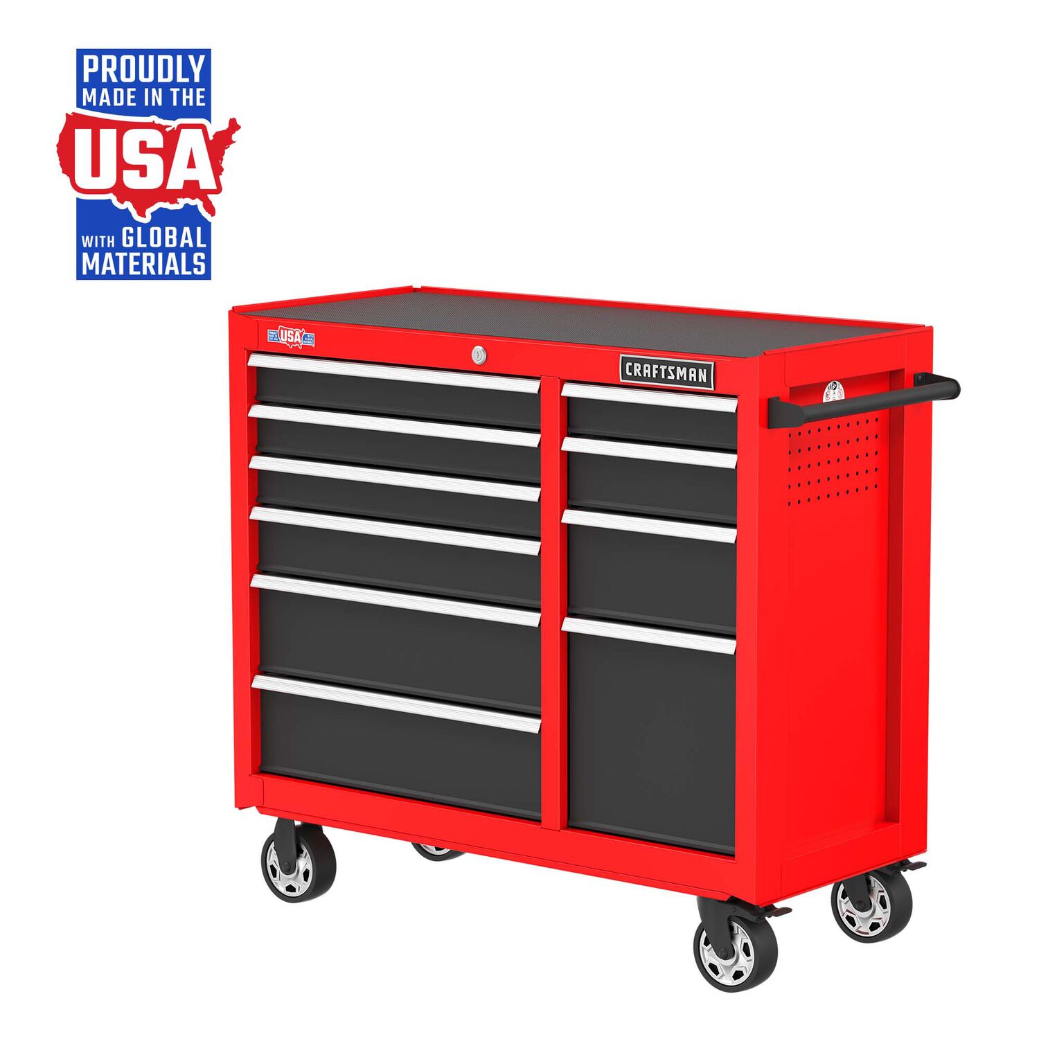 Graphic of CRAFTSMAN Storage: Cabinets & Chests Rolling highlighting product features