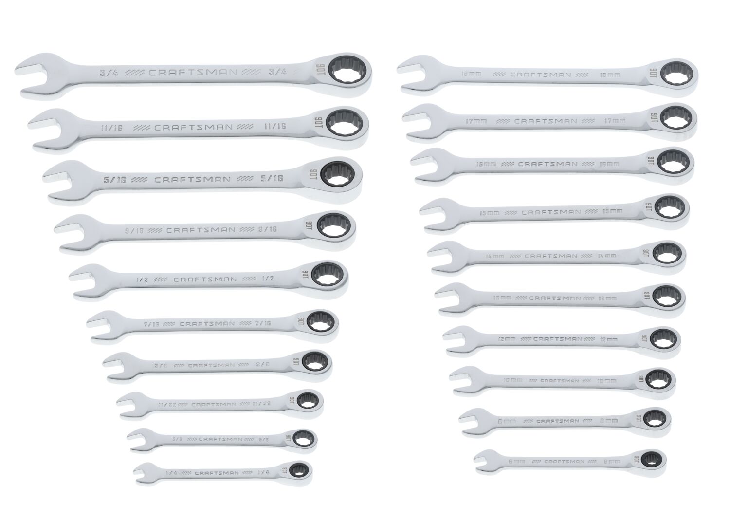 CRAFTSMAN® Best Cost Ratcheting Wrenches on a white background