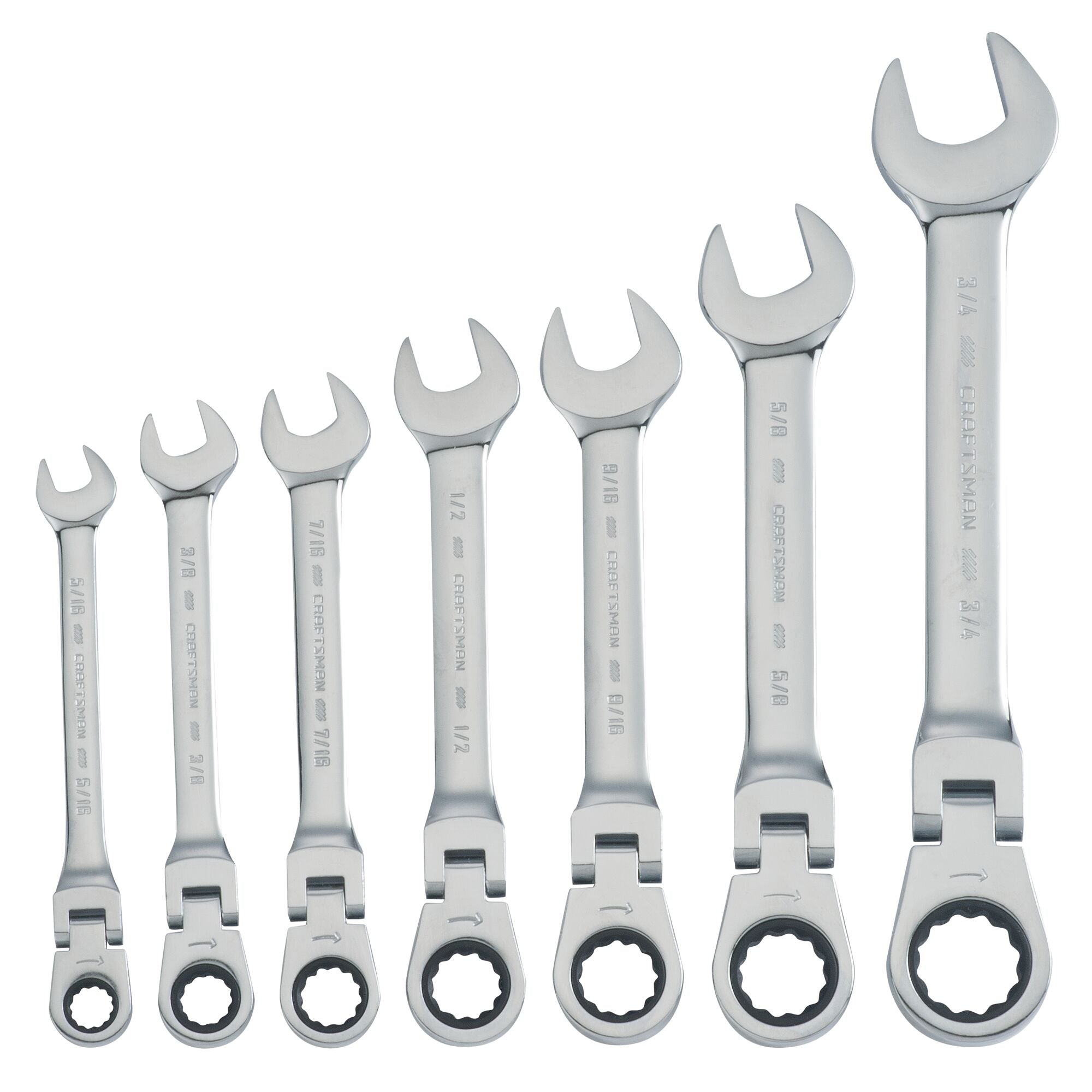 SAE Flex Head Ratchet Wrench Set (7 pc) | CRAFTSMAN