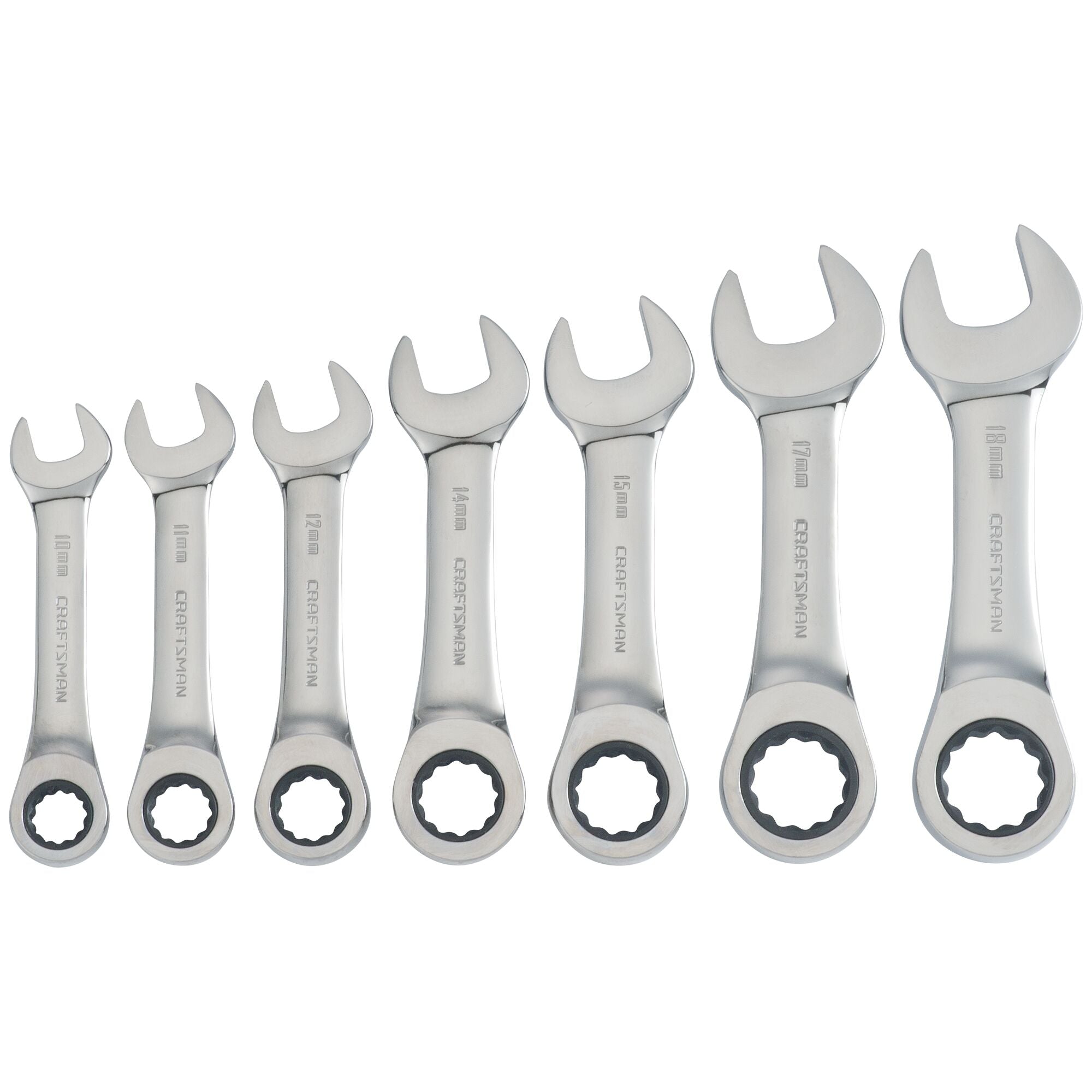 Metric Stubby Ratcheting Wrench Set (7 pc) | CRAFTSMAN