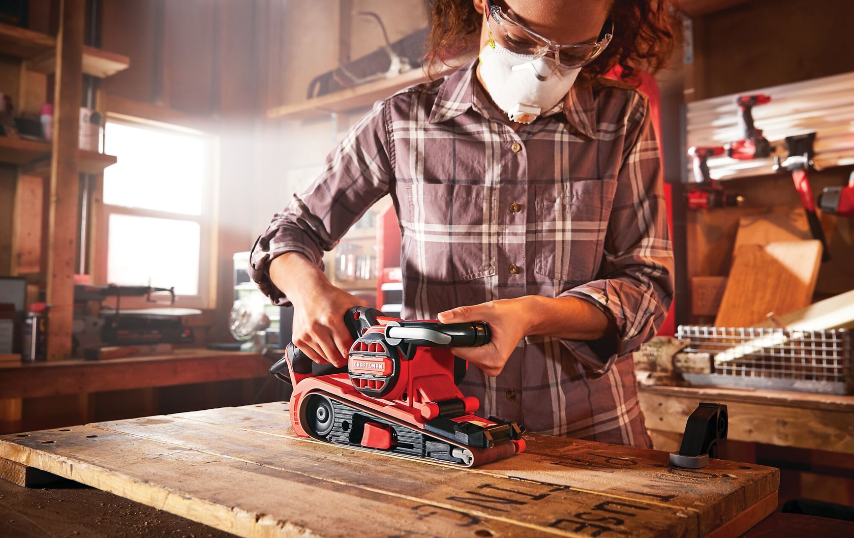 View of CRAFTSMAN Sander being used by consumer