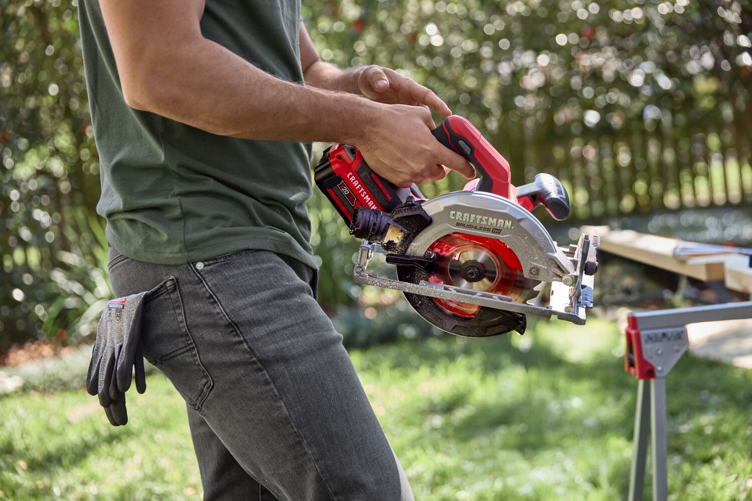 CRAFTSMAN V20* BRUSHLESS RP™ Reciprocating Saw in use