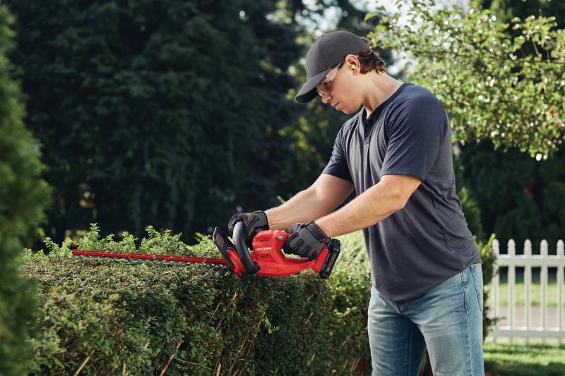 View of CRAFTSMAN Hedge Trimmers being used by consumer