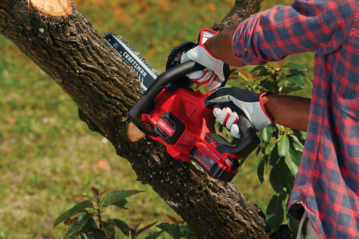 View of CRAFTSMAN Chain Saws being used by consumer