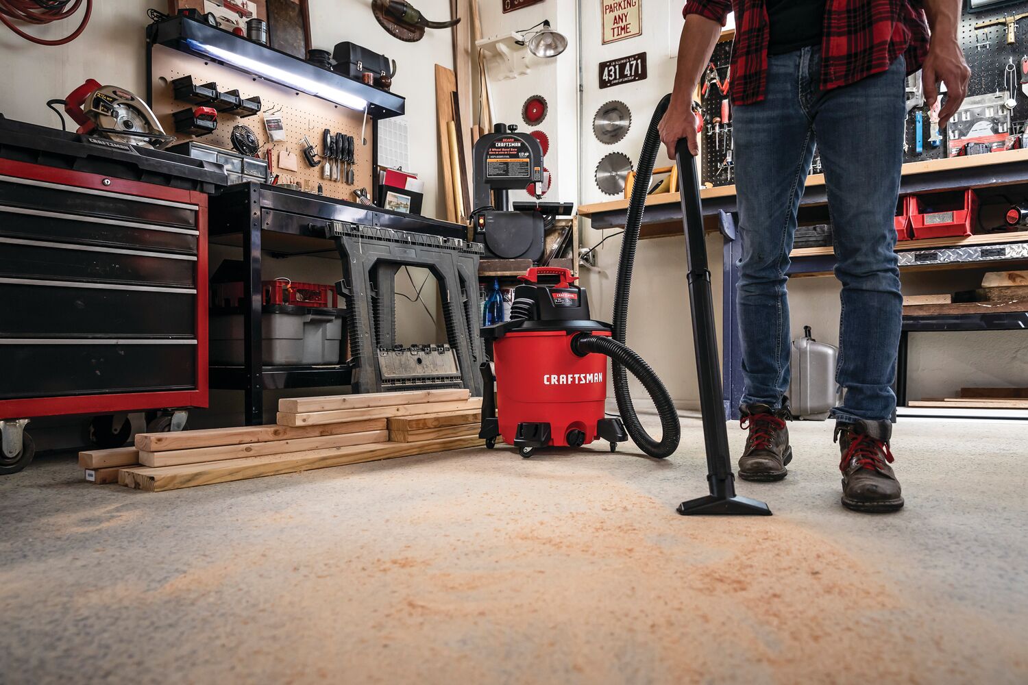 View of CRAFTSMAN Accessories: Vacuums being used by consumer