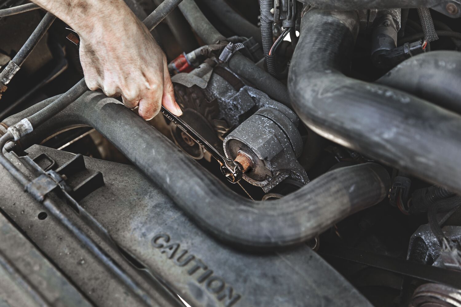 CRAFTSMAN OVERDRIVE wrench working on vehicle