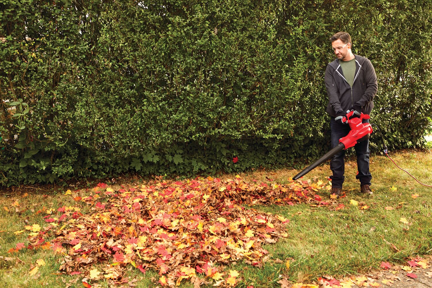 View of CRAFTSMAN Leaf Blowers being used by consumer