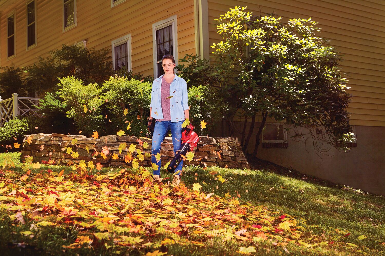 View of CRAFTSMAN Leaf Blowers being used by consumer
