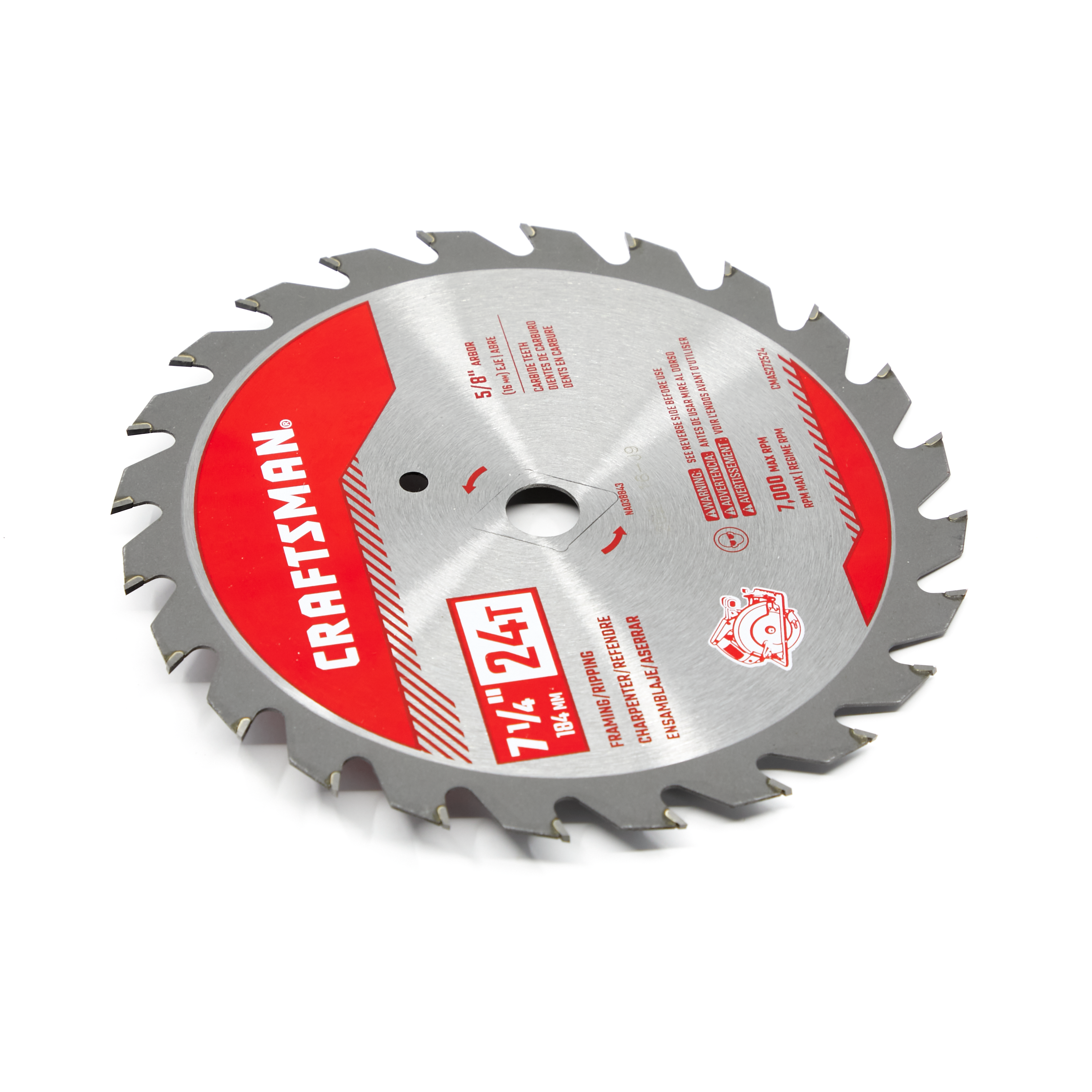 7-1/4 Bulk Piranha 24T Saw Blade