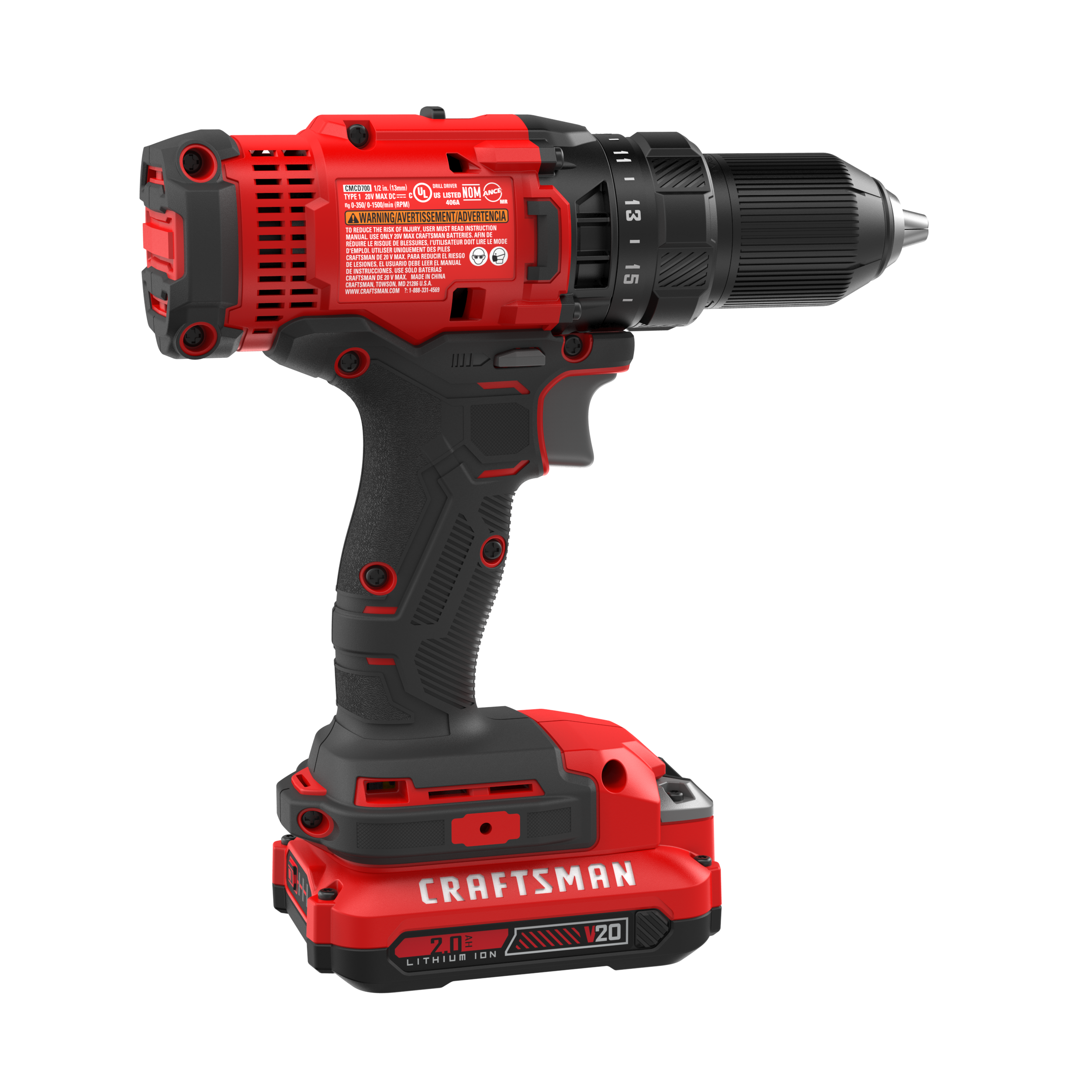 V20* Cordless 1/2-in Drill/Driver Kit (1 Battery) | CRAFTSMAN