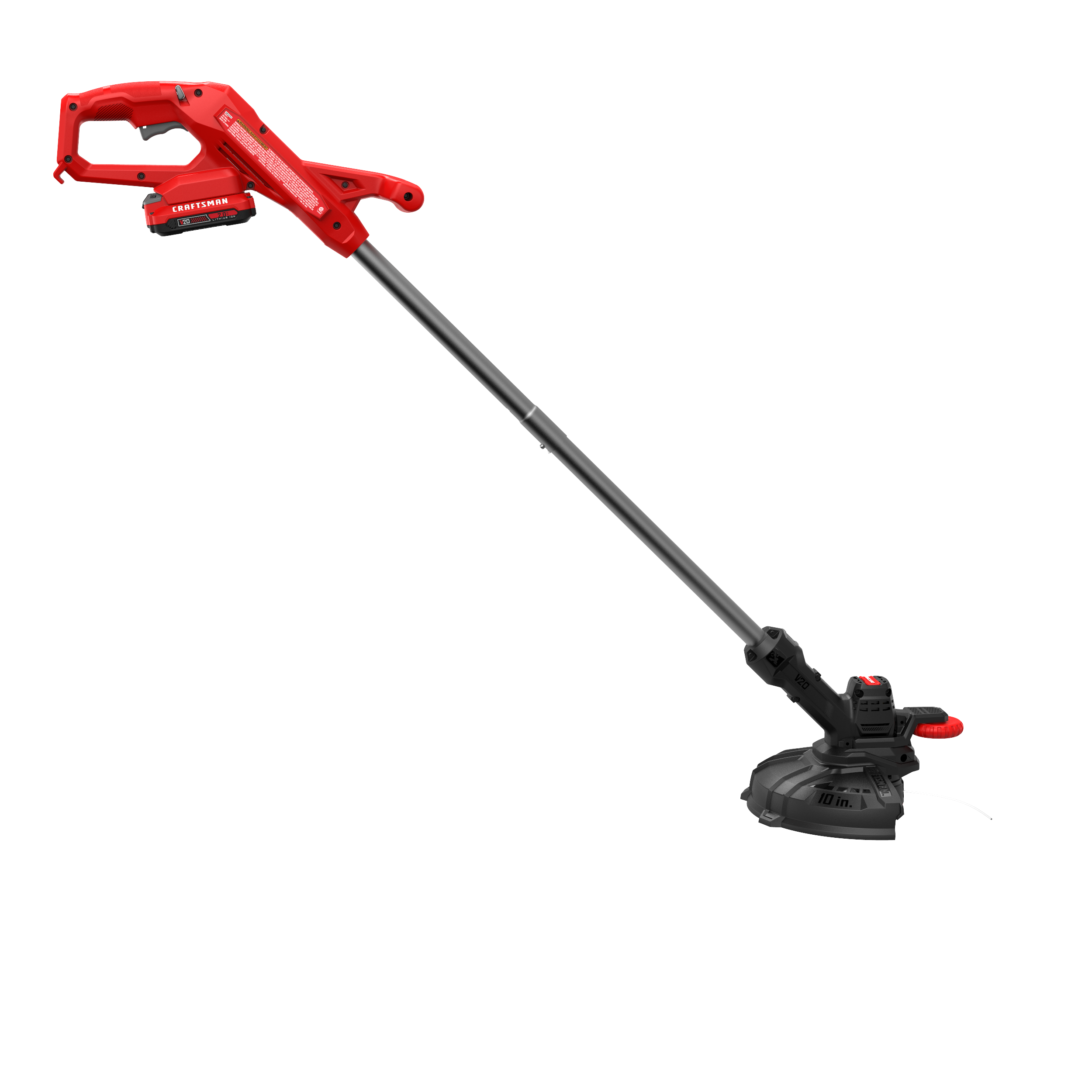 CRAFTSMAN CMCST900D1 V20* Cordless WEEDWACKER® String Trimmer/Edger -  Automatic Line Advance Feed with CMZST0653 3 pack .065 inch string trimmer