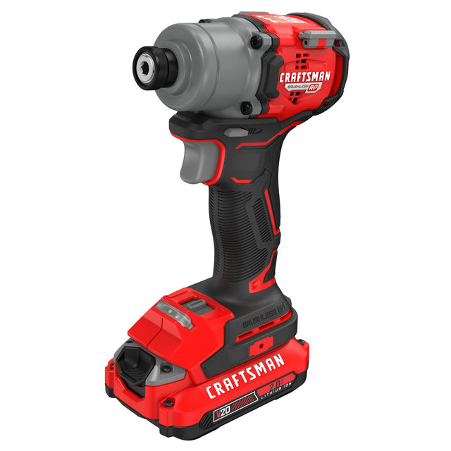 V20* BRUSHLESS RP™ Cordless 1/4-in. Impact Driver Kit With Two 2.0 Ah Batteries and Charger