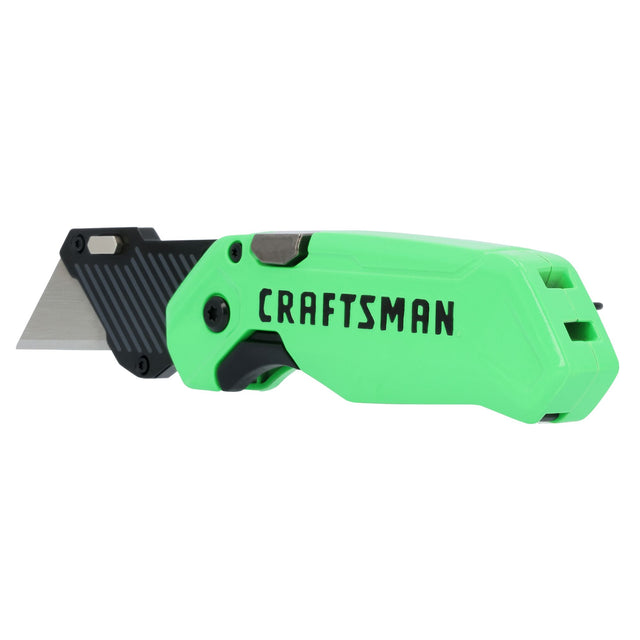 Hi-Vis Folding Utility Knife with 1 Blade Storage