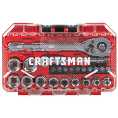 24Pc 1/4-in Drive (mm) Mechanics Tool Set