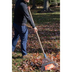 Steel Tine Leaf Rake Wood Handle