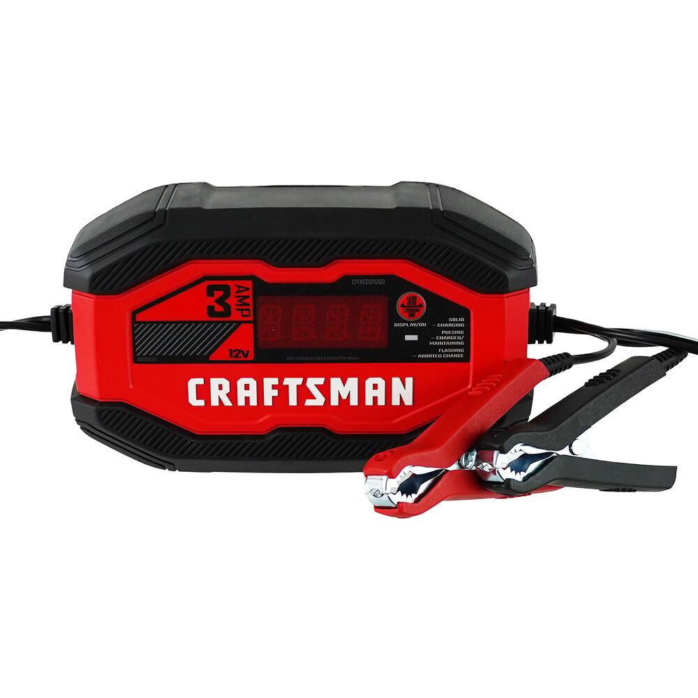 3A 12V MAX* Fully Automatic Battery Charger and Maintainer | CRAFTSMAN