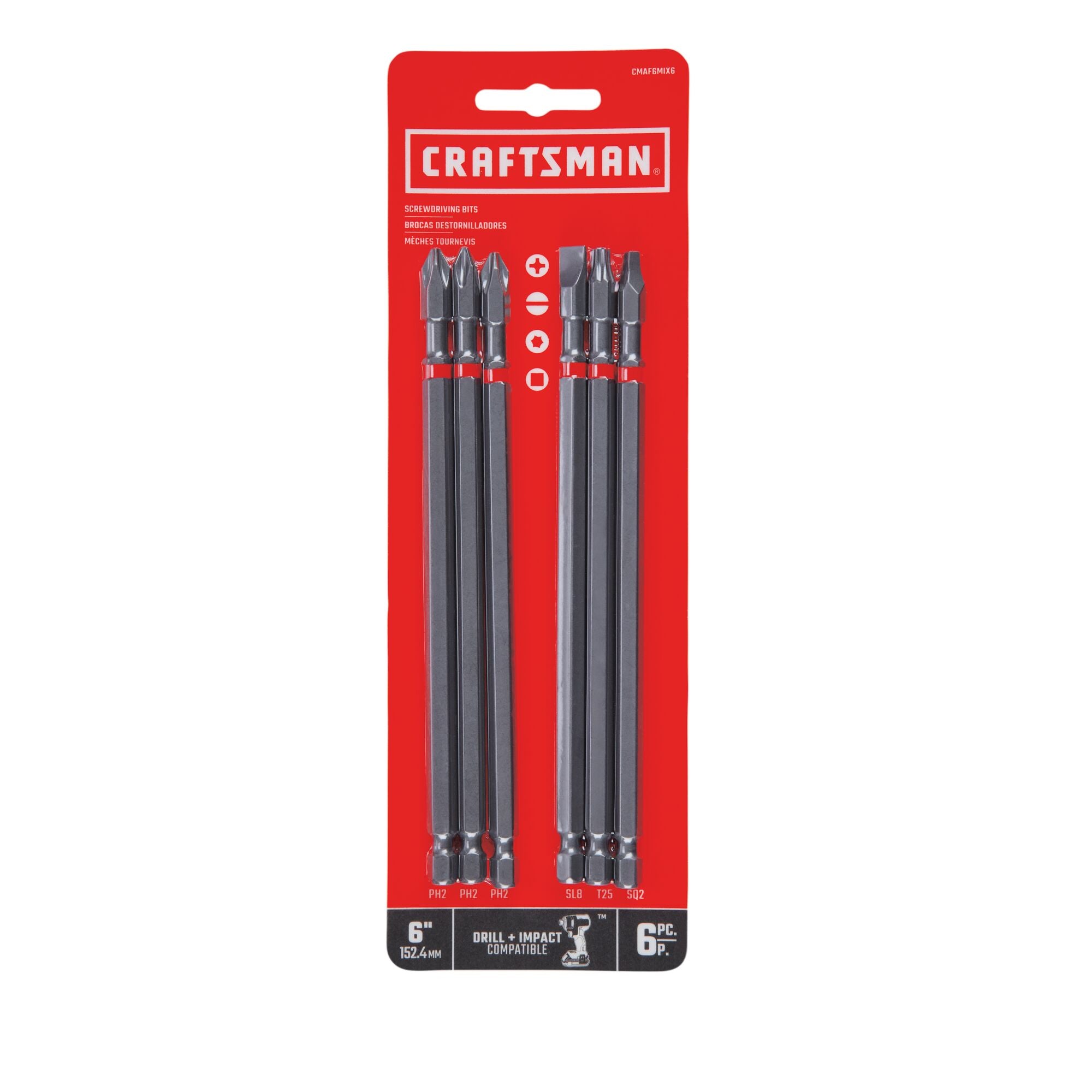 6In. Ph Tx Sq Sl Variety - 6 Pack | CRAFTSMAN