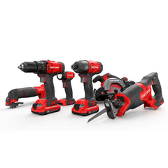 V20* Cordless 6-Tool Combo Kit With Two 2.0 Ah Batteries and Charger