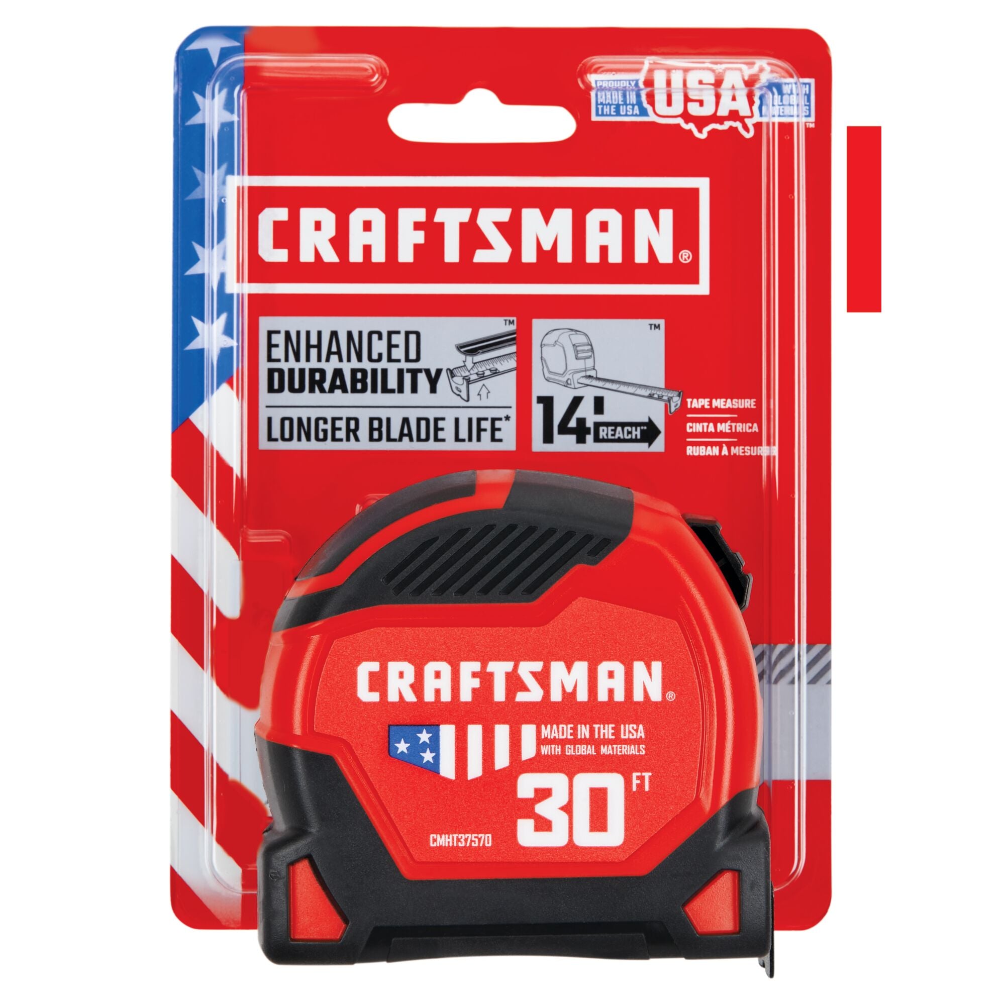 CRAFTSMAN CHROMELOCK 30-ft Auto Lock Tape Measure in the Tape