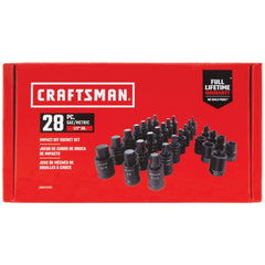 1/2-in Drive Impact Bit Socket Set (28 pc)