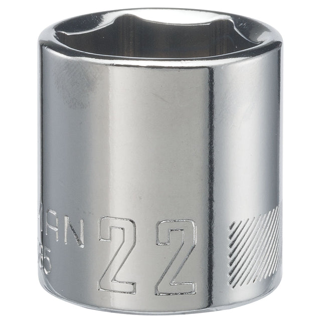 3/8-in Drive 22mm 6 Point Shallow Socket