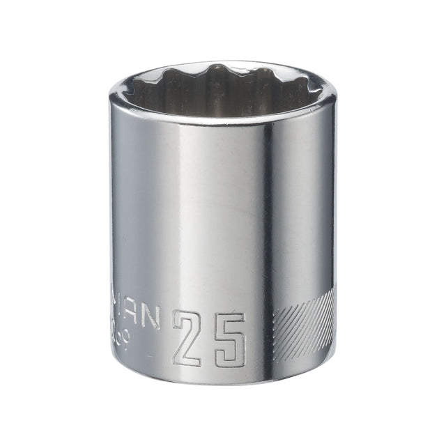 1/2-in Drive 25mm 12 Point Shallow Socket